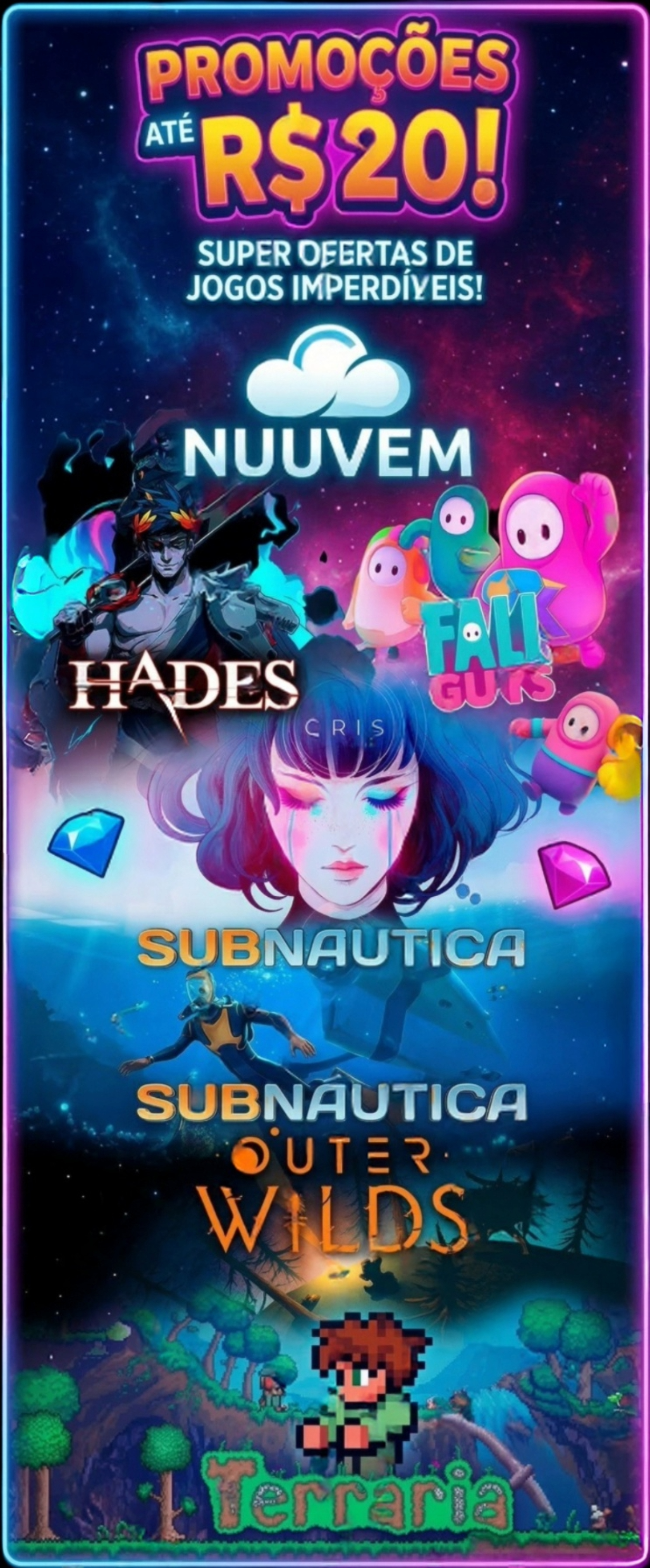 Promoções Nuuvem abaixo de R$20